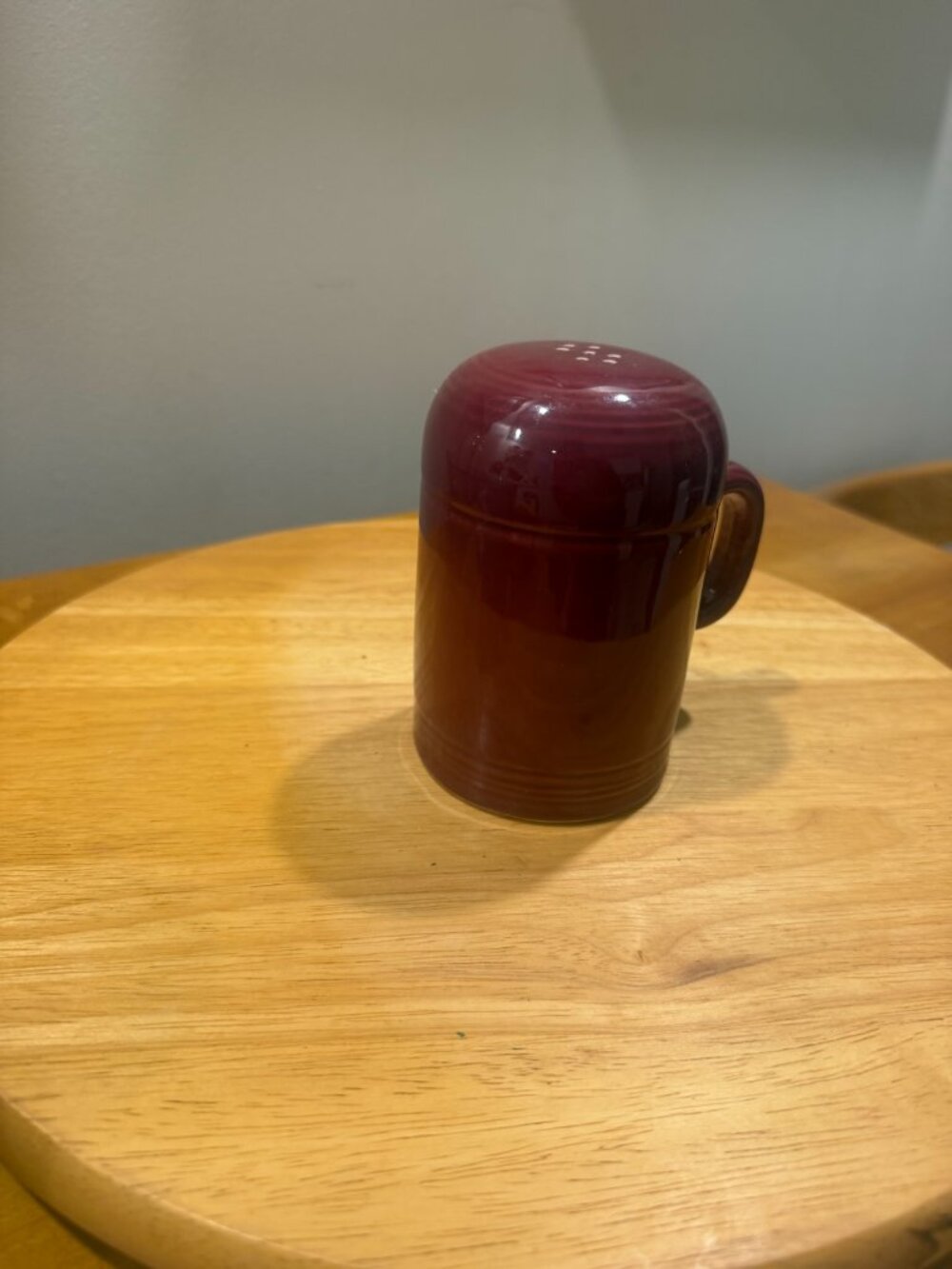 Fiesta Cinnabar Rangetop Salt Pepper Shaker Handle HLC USA Homer Laughlin